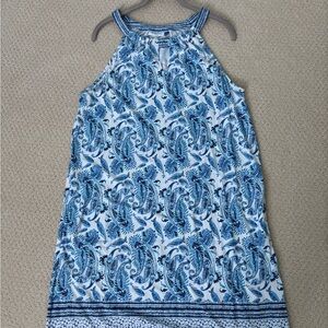 Cabana Life Blue and White Paisley Dress